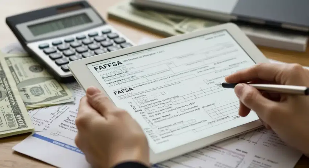 Filling out FAFSA form for federal student aid changes