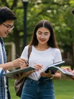 College students discussing federal student aid reforms 2025-2026