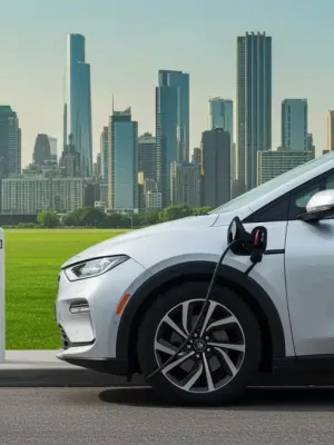 Electric vehicle charging, symbolizing cleaner transportation and EPA regulations