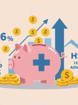 Illustration of 2026 HSA benefits and 15% tax advantage