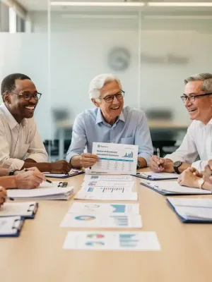 Group of retirees discussing Social Security benefit changes for 2026