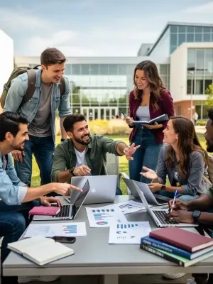 College students discussing FAFSA changes on campus