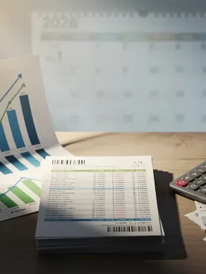 Financial documents and charts representing 2026 tax code changes for US investors. navigating 2026 tax code changes.