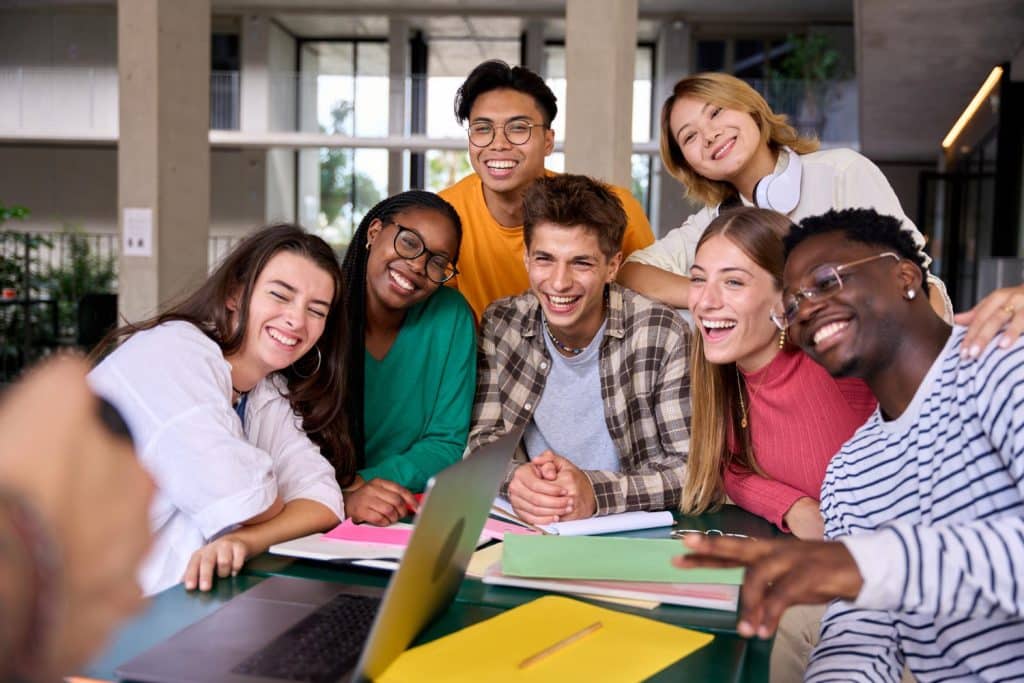 Students celebrating Take It Down Act.