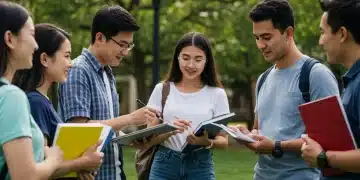 College students discussing federal student aid reforms 2025-2026