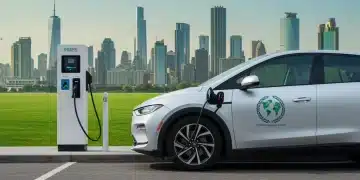 Electric vehicle charging, symbolizing cleaner transportation and EPA regulations
