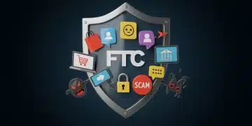 FTC shield protecting online activities from cyber scams
