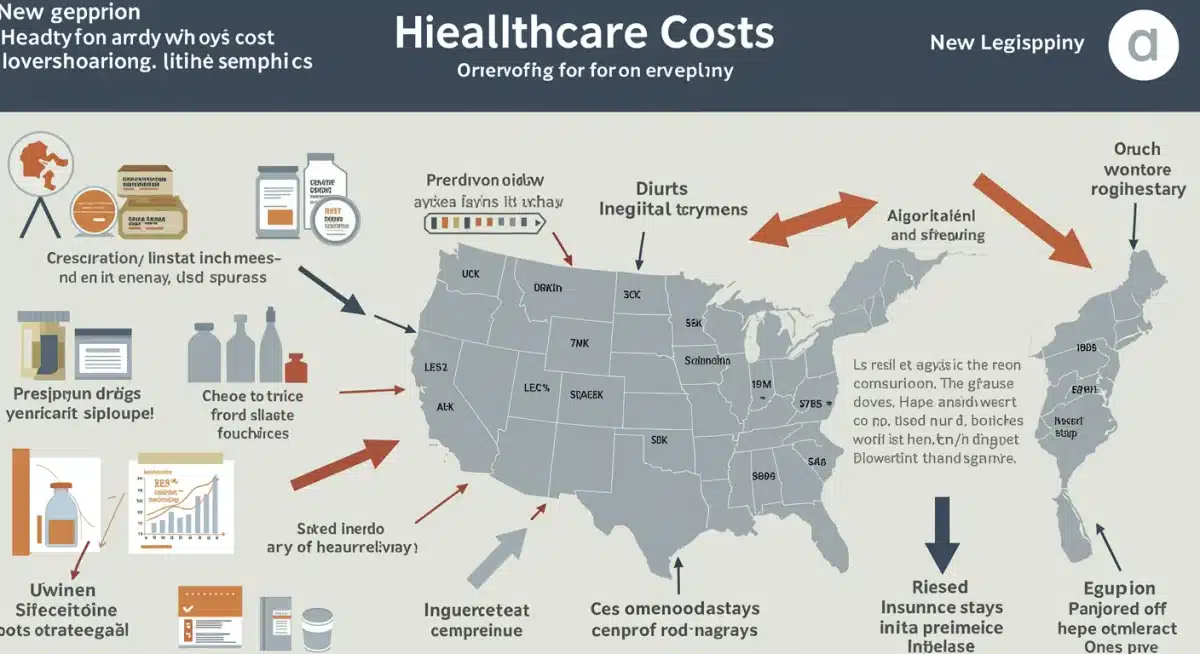 Infographic showing reduced healthcare cost categories due to new congressional bills.