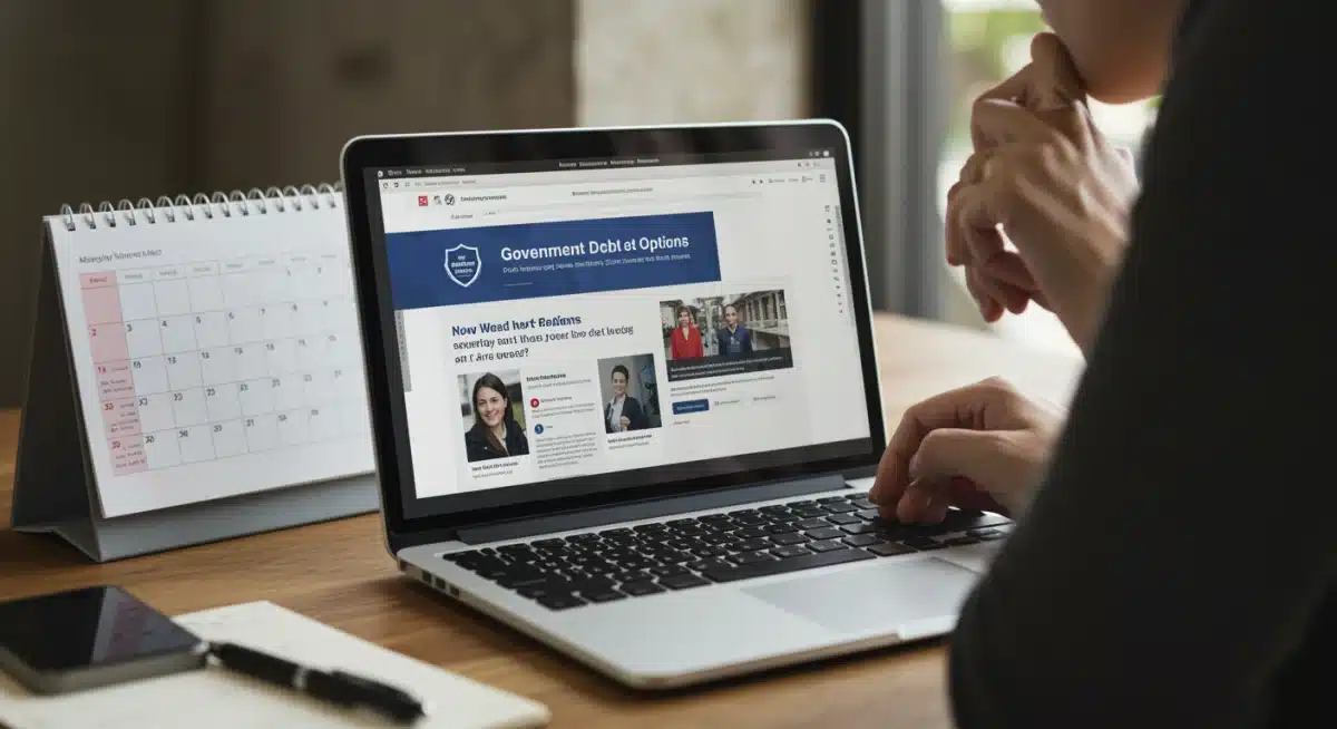 Individual researching student loan debt relief options and future plans