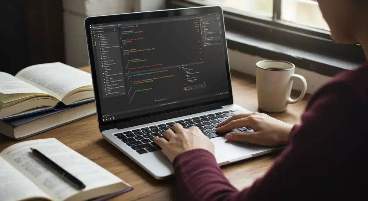 Focused student accelerating tech certification studies