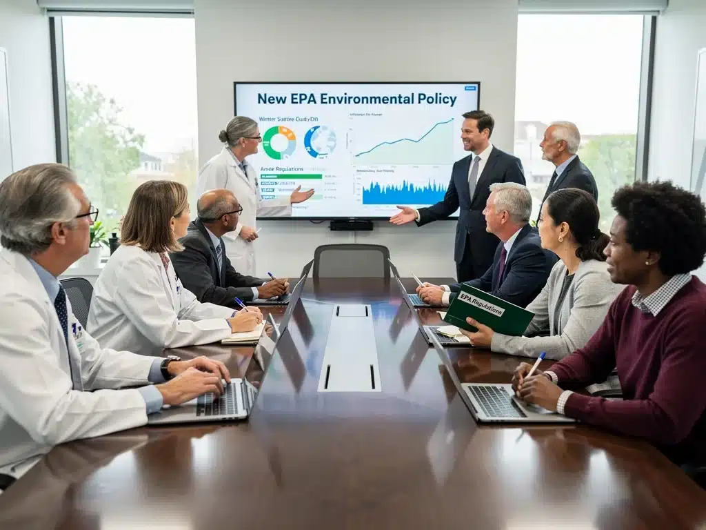 Stakeholders discussing new EPA environmental regulations