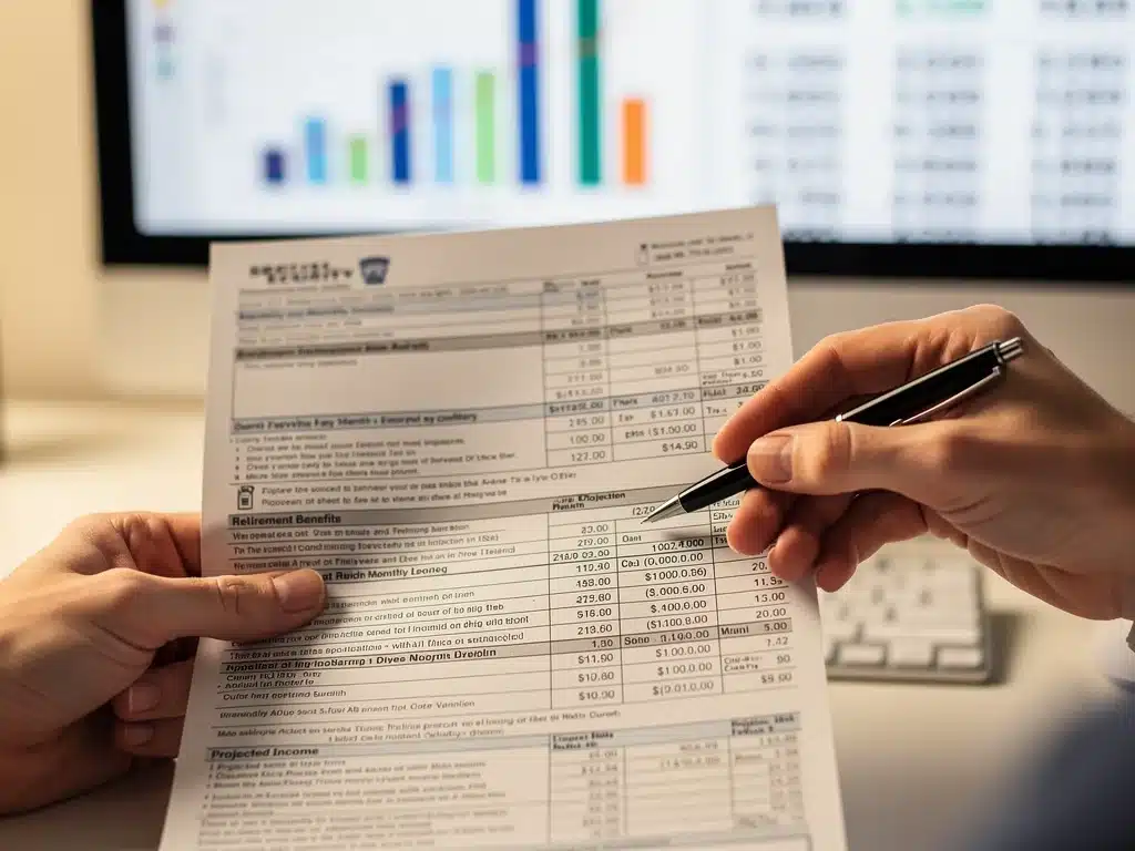 Analyzing Social Security statements and financial planning documents