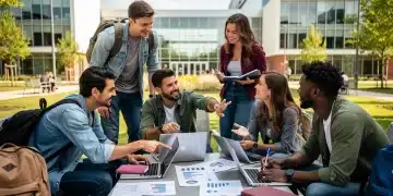 College students discussing FAFSA changes on campus