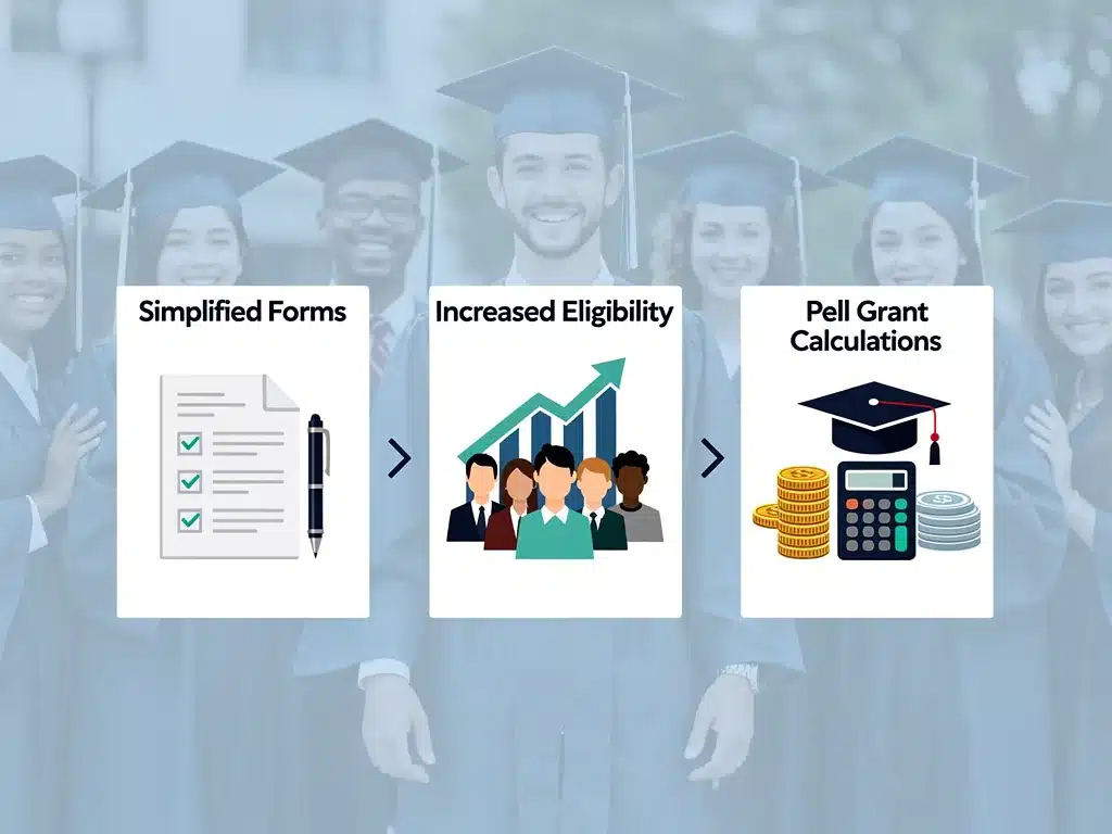Infographic showing three key FAFSA updates