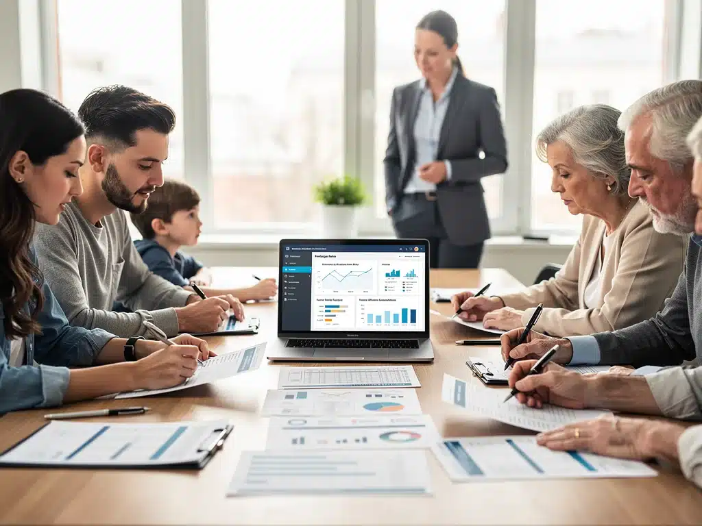 US homebuyers making informed decisions about mortgage options in Q1 2026, reviewing financial documents.