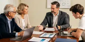 Family discusses estate planning with advisor for 2026 tax changes