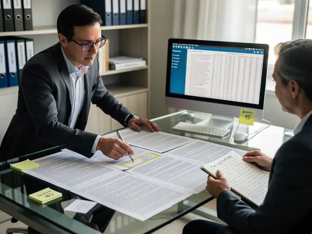 Tax expert explains complex estate tax code to client